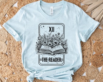 Book Shirt, The Reader Tarot Card, Book Gift, Book Lover Gift, Reading Book, Bookworm Gift, Book Club Gift