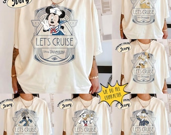 Custom Disney Cruise Line 2026 Shirt, Mickey & Friends Family Cruise Trip Tee, Let's Cruise, Disney Wish Dream Magic Wonder Fantasy
