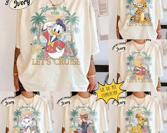 Personalized Disney Cruise Line 2026 Shirt, Mickey & Friends Family Cruise Trip Tee, Let's Cruise, Disney Wish Dream Magic Wonder Fantasy