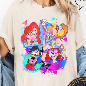 Retro 90s A Goofy Movie T-shirt,Powerline Goofy Movie Movie Shirt,Disney Powerline Roxanne & Max Shirt,Disneyland Vacation Family 2025 Trip