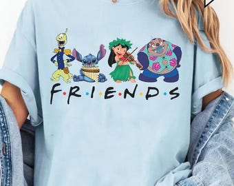 Retro Lilo & Stitch Friends Shirt: Disneyland Family Vacation Tee