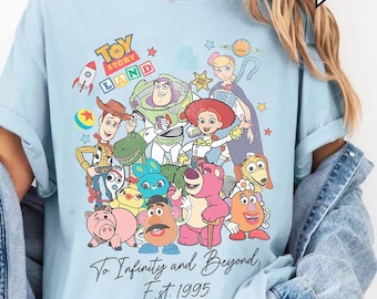 Retro Disney Pixar Toy Story To Infinity and Beyond Comfort Colors Shirt, Toy Story Buzz Woody Potato Rex Alien, You've Got A Friend In Me