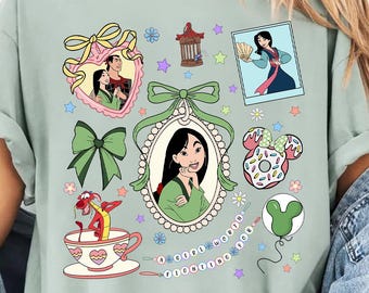 Coquette Mulan Disney Princess Shirt, Magical Warrior Design