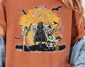 Vintage Star Wars Halloween Shirt, Disney Halloween Shỉt, Retro Wars Halloween Sweatshirt, Spooky Season Sweater, WDW Disney Trip Shirt