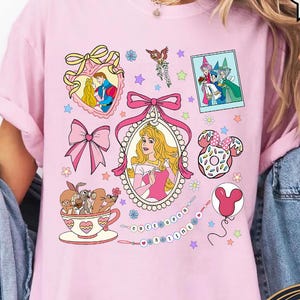 Coquette Bow Disney Princess Aurora Mirror Shirts, Sleeping Beauty Shirts, Disney Girls Trip, WDW Shirts, Disneyland Shirt, Aurora coquette