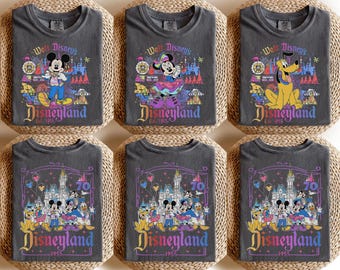 Custom 2 Side Walt Disney's Disneyland All Characters Shirt,Personalized Disneyland Disney Tee, Disney Family Trip Shirt, Mickey and Friends