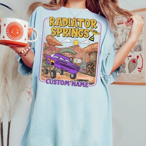 Custom Radiator Springs Comfort Colors Shirt, Lightning McQueen Disney Tee, Pixar Cars Family Shirt, Disney Vacation Shirt, Disneyland Shirt image 8