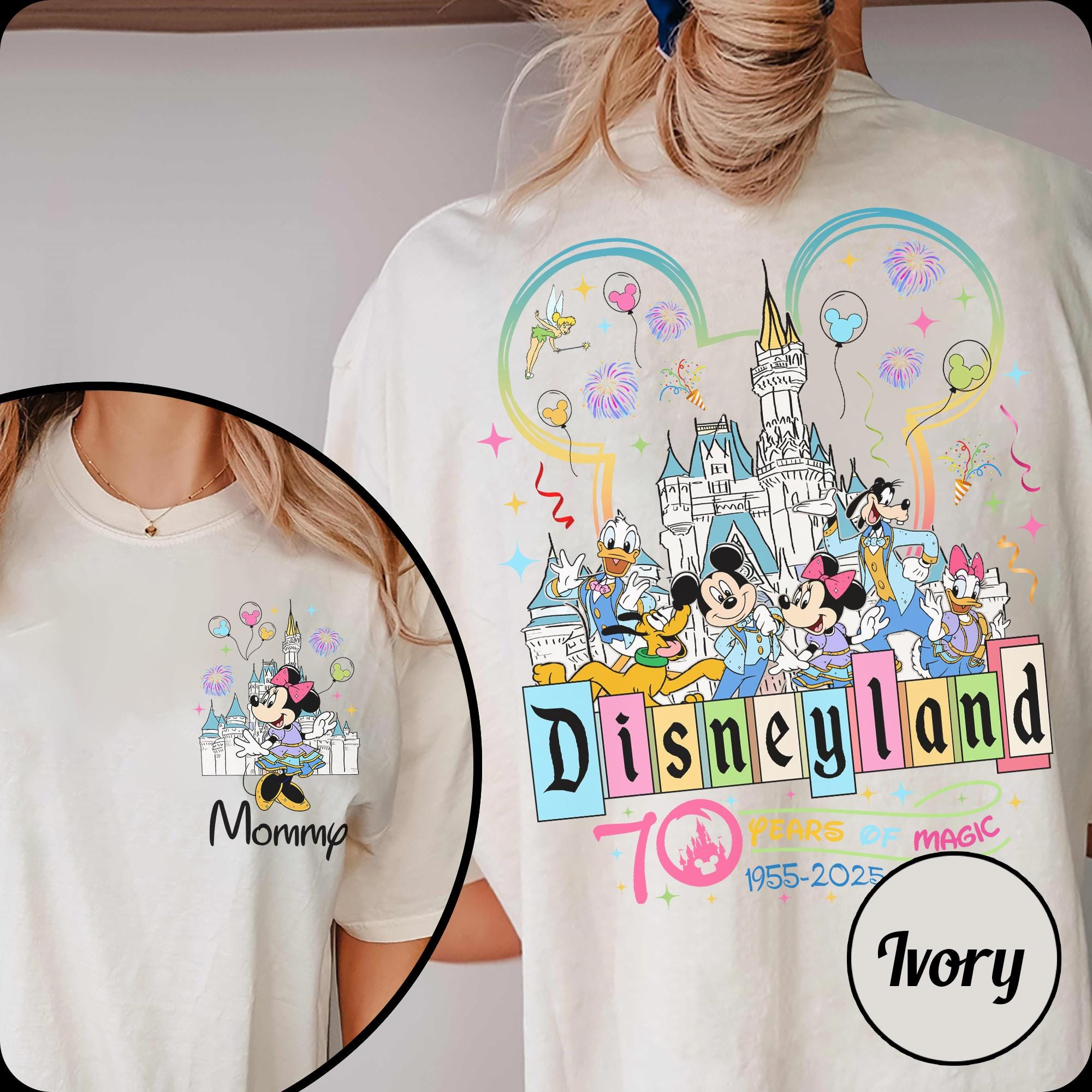 Discover Retro All Character Disneyyland 70th anniversary shirt, 70 years of magic shirt