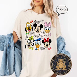 Coquette Bows Signatures Mickey and Friends Shirt, Mickey and Co Disney Shirt, Disney World Shirt, Disneyland Shirt, Magical Kingdom