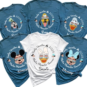 Custom Disney Mickey and Friends Summer Vibes Shirt, Disney Beach Vacation Shirt, Summer Trip Shirt, Disney Family Vacation Matching Shirt