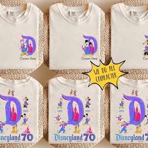 Disneyland 70 Years Of Magic Shirt, Mickey Minnie 70th Anniversary Shirt, Disneyland Happiest Place On Earth Shirt, Family Vacation Trip