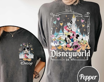 Personalized Disneyworld Mickey And Friends Shirt, Custom Name Disney Family 2025 Shirts, Retro Disneyworld 1971 Trip,Disney Family Vacation