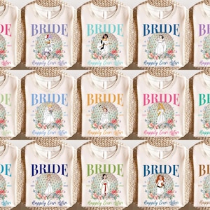 Disney Princess Epcot Bride Shirt, Bridal Party Disneyland Tee, Bachelorette Disney Bride Team Shirt, Bachelor Wedding Party Disneyworld