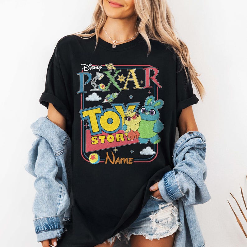 Chemise rétro personnages Disney Toy Story 2026, t-shirt groupe personnalisé assorti, chemises d'anniversaire Toy Story, Woody, Buzz, Jessie, Bo Peep image 6