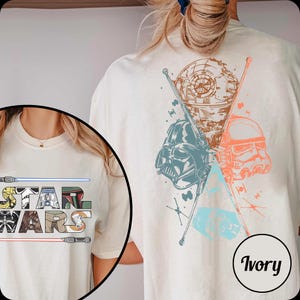 Retro Disney Star Wars Two Sided Shirt, Star Wars Shirt, Darth Vader Shirt, Galaxy&#39;s Edge Shirt, Disney Family Shirt, Disney World Shirt