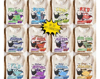 Vintage Cars Movie Characters Halloween Shirt, Cars Movie Halloween Shirt, Disney Halloween Shirt, Halloween Party Tee,Disney Halloween Trip