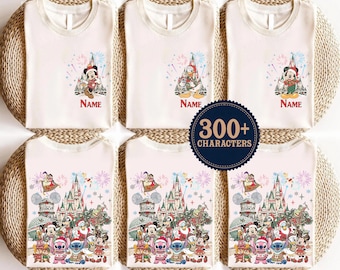Custom Magic Kingdom Walt Disney World Christmas Shirt, Mickey Friends Characters Group Tee, WDW Disneyland Vacation Family Trip 2026