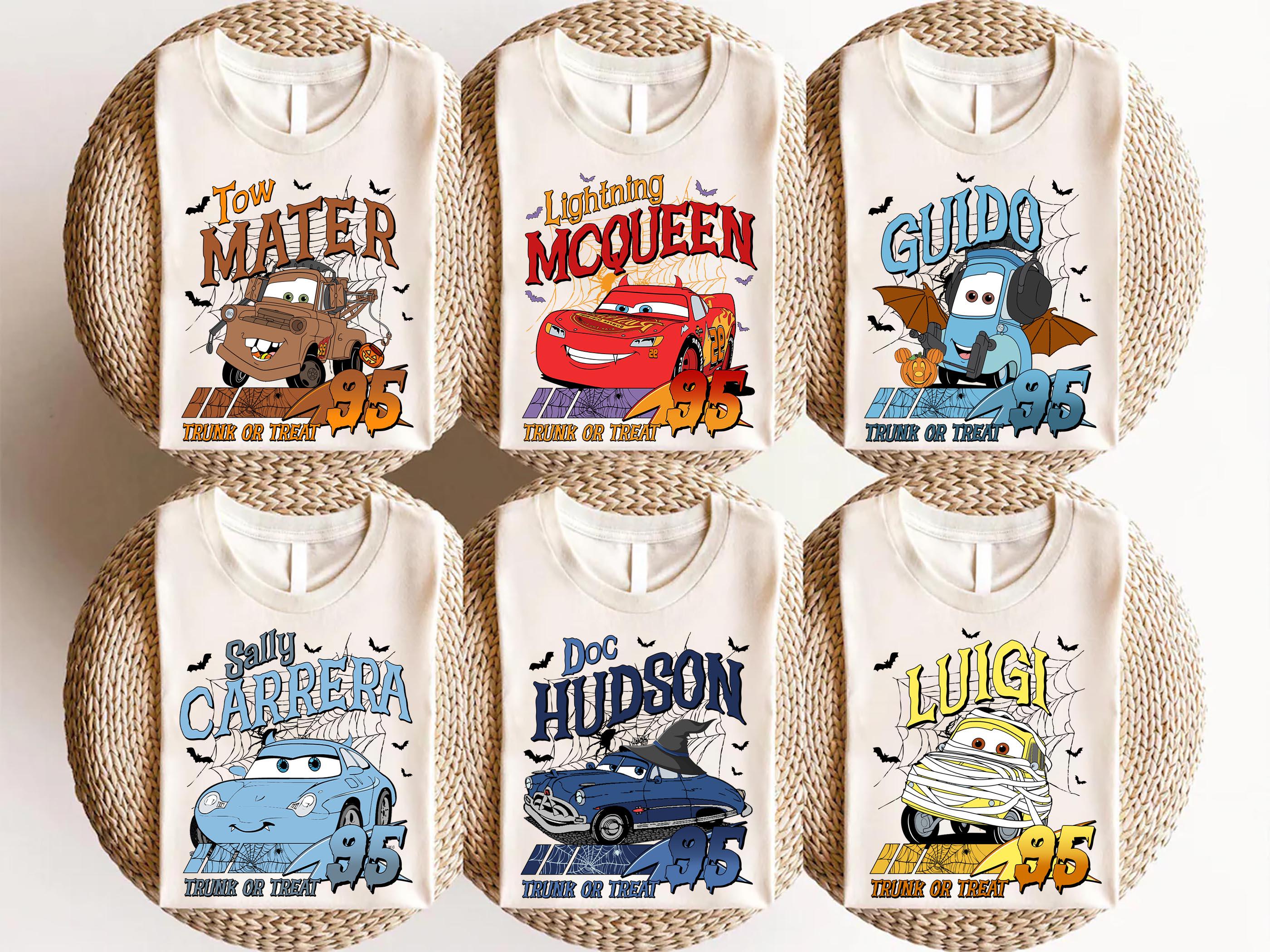 Retro Custom Cars Movie Characters Halloween Shirt, Cars Movie Halloween Shirt, Disney Halloween Party T-Shirt, Disney Halloween Trip