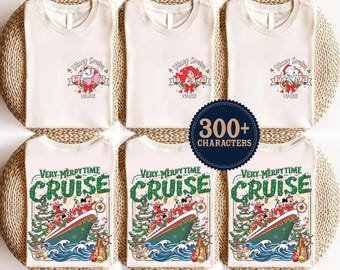 Retro Disney Christmas Cruise 2026 Shirt, Custom Very Merrytime Cruise Mickey and Co Family Christmas, Matching Family Xmas Cruise