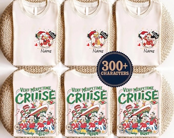 Custom 2-sided Disney Christmas Cruise 2026 Shirt, Very Merrytime Mickey and Co Family Christmas Cruise, Matching Family Xmas Cruise