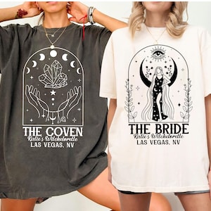 Witchy Bride Tarot Card Comfort Colors  Shirt,Halloween Bachelorette Party Shirt, Witchy Bachelorette Shirt, Gothic Wedding Bride Bridal Tee
