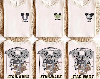 Custom Disney Star Wars Shirt, Personalized Name Mickey And Friends 2 Side Shirt, May The 4th Tee, Disney Trip 2026, Family Matching Shirt
