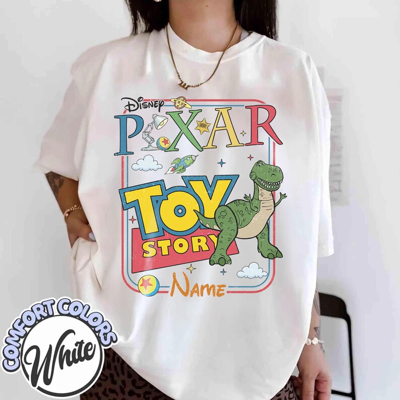 Chemise rétro personnages Disney Toy Story 2026, t-shirt groupe personnalisé assorti, chemises d'anniversaire Toy Story, Woody, Buzz, Jessie, Bo Peep image 4