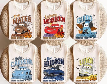 Retro Custom Cars Movie Characters Halloween Shirt, Cars Movie Halloween Shirt, Disney Halloween Party T-Shirt, Disney Halloween Trip