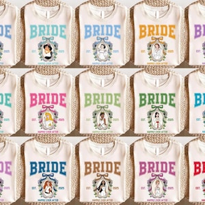 Disney Princess Bride Shirt, 2 Side Bridal Party Disneyland T-shirt, Bachelorette Bride Team Shirt, Disneyworld Wedding Matching Tee