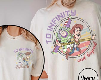 Retro Disney Toy Story To Infinity and Beyond Shirt, Buzz Lightyear Shirt, Sheriff Woody Shirt, Toy Story Birthday, Disney Friends Shirt