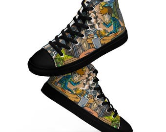 El mercado mágico de Jake (Libro 1) Zapatillas de lona de caña alta para hombre