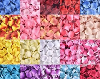 Rose Flower Petals Wedding Silk Petal White Artificial Flowers Petals Red Flower Colorful Rose Leaves Decoration Party Decor Confetti Rose