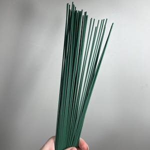 Flower Stem Wire for Flower Heads Green DIY Bouquet Stem Diameter 2 mm Length 15.75" Stem Wrapping and Crafts Iron Wire