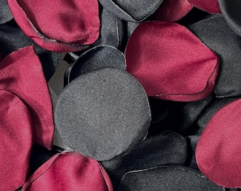Svarta vinröda kronblad bröllopsdekoration blomflickblad svart bröllopsgångdekor blomblad svarta vinröda ceremonidekoration konfetti Reddit