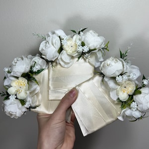 Hochzeit Tasche Boutonniere Weiß Bräutigam Boutonniere Platz Groomsmen Hochzeit Elfenbein Rustikal Dekor Kunstblumen Weiß Boutonnière Tasche