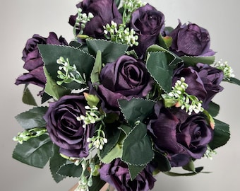 25 Fiori Artificiali Di Dalia Verde Salvia Con Stelo - Rose Finte In Schiuma Morbida Per Decorazioni Matrimoniali E Centrotavola