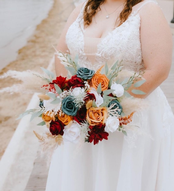 Dark Teal Bouquet Wedding Bridal Burgundy Terracotta Bridesmaids Burgundy Teal Burnt Orange Bouquet Dark Teal Rust Pampas Grass - Etsy Dark Teal Bouquet Wedding Bridal Burgundy Terracotta Bridesmaids Burgundy Teal Burnt Orange Bouquet Dark Teal Rust Pampas Grass - Etsy