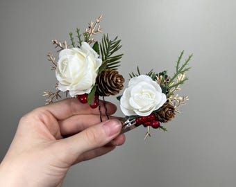 Haarnadeln Für Blumenmädchen – Weiße Rosen Mit Perlen, Handgefertigt | Für Hochzeit, Brautjungfern & Festliche Anlässe