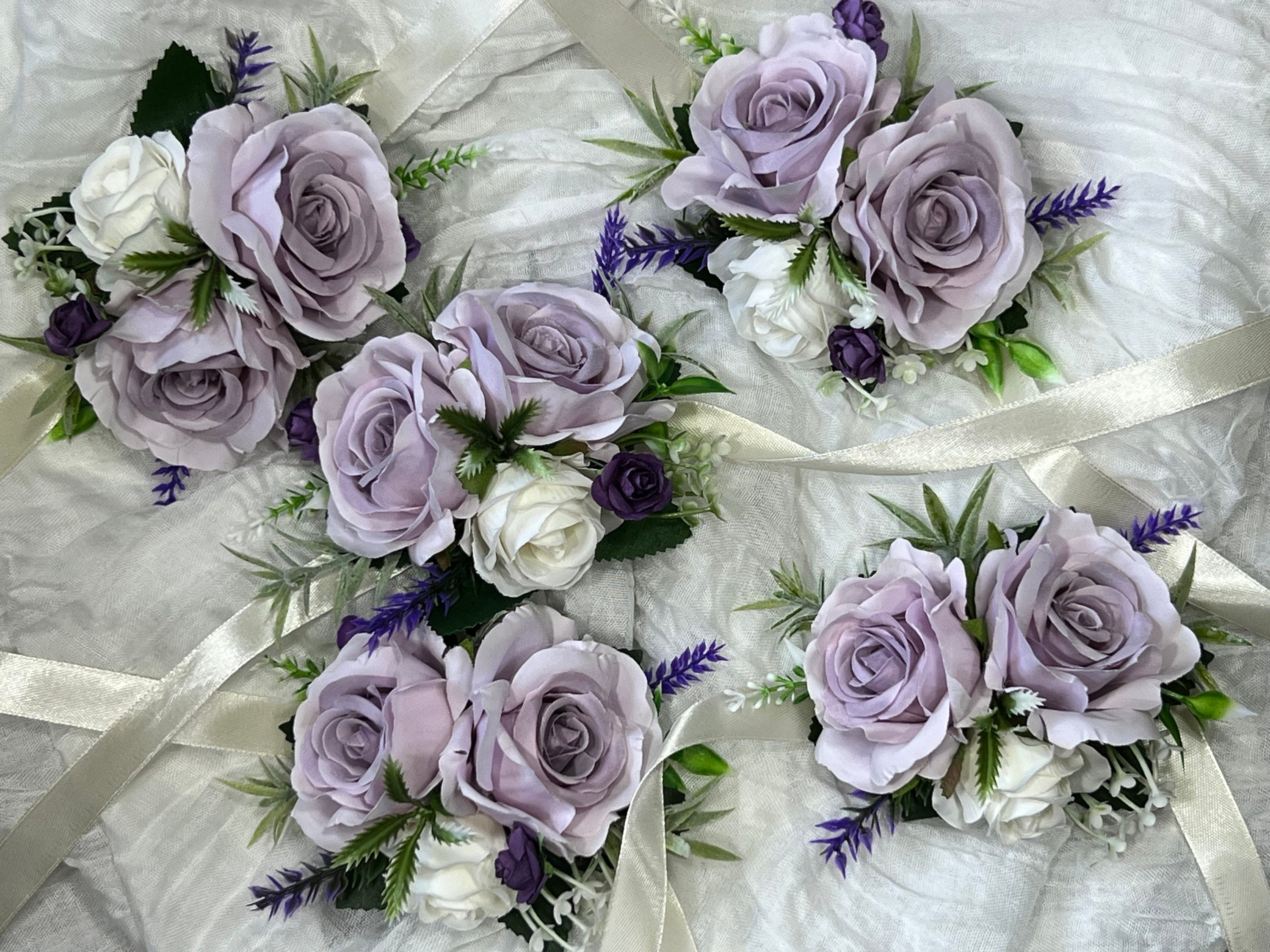 Wedding Lavender Bouquet Purple Bridal Violet Bouquet Plum Bridesmaids Lilac  Dandelion Hydrangea Eucalyptus White Wild Flowers Artificial - Etsy, image size:3000x2250