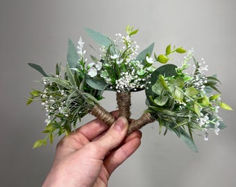 Greenery Boutonniere Wedding Groom Eucalyptus Boutonniere Buttonhole Greenery Boutonniere Baby Breath Eucalyptus Groomsmen Prom Boutonnere