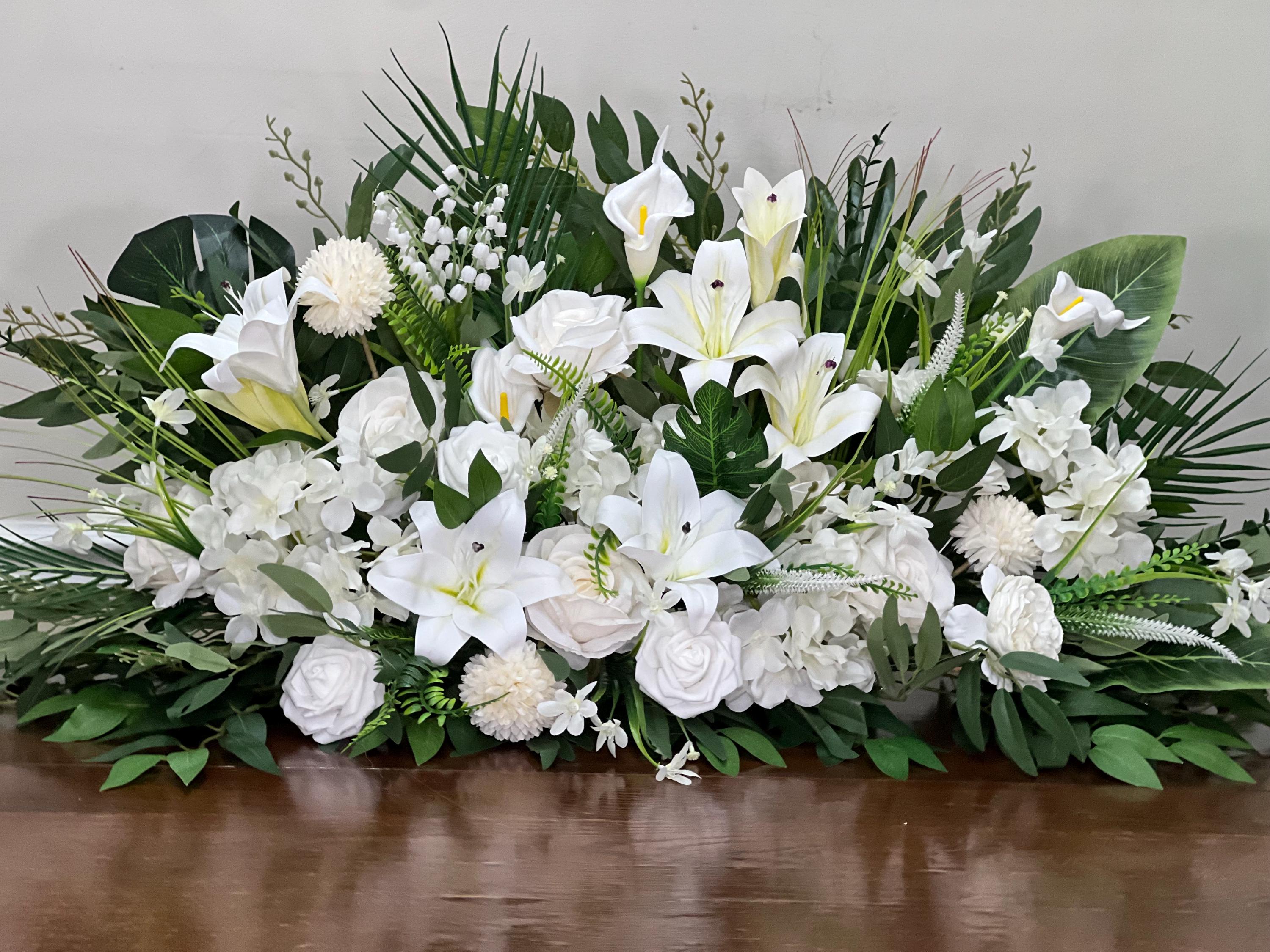 Jubor Fiori artificiali bianchi, rosa polverosa fiori di seta artificiali per fai da te bouquet da sposa centrotavola composizioni baby shower feste decorazioni per la casa