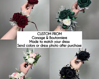 what colour corsage for black dress Black & Silver Prom Corsage - Formal