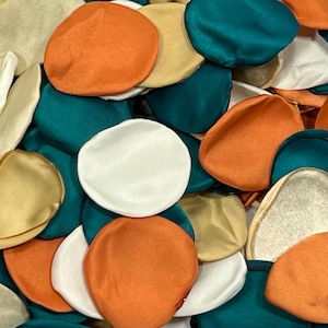 Pétalas de azul-petróleo para decoração de casamento, pétalas de flor para menina, decoração de corredor de casamento em laranja-petróleo, pétalas de flores para cerimônia em terracota, decoração azul-petróleo, rosa empoeirada