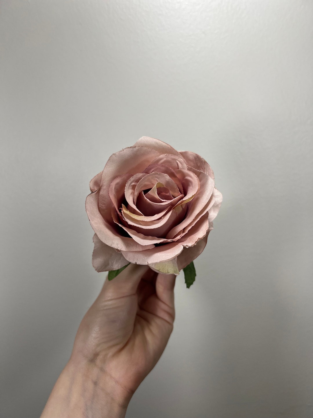 Dusty Rose Artificial Flowers Head Rose High Quality Wedding Fake Roses