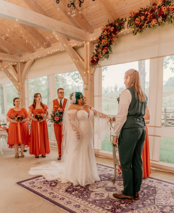 Teal Arch Arrangement Wedding Rust Dark Teal Burgundy Arbor