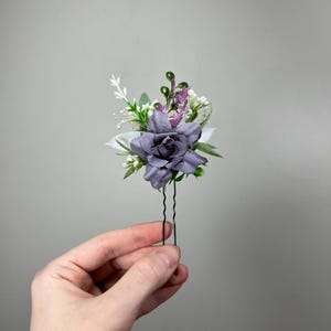 Purple Hair Pin Wedding Dusty Purple Flower Girl Headpiece Floral Plum Hair Pin Accessories Hair Pin Purple Baby Breath Artificial Flowers