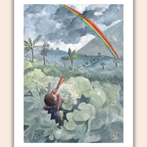 Art print - Watercolor illustration - The arcenciologist - A4 and A3 formats