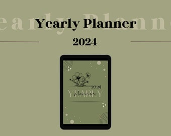 Planificateur annuel imprimable Matcha 2024