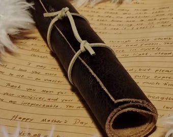 Mother’s Day gift. A Handwritten Letter Etched in Time – Laser Engraved on Genuine Leather | Personalized Gift for Any Occasion