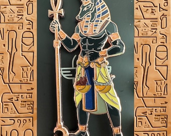 TiBS Egyptian Mythology Anubis 3″ Enamel Pin